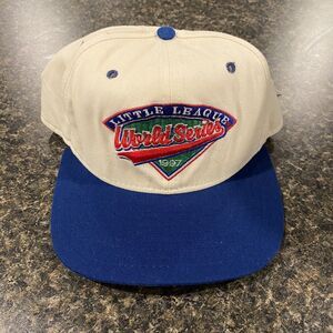 Vintage New Era Hat 1997 Little League World Series White Blue Snapback USA Made
